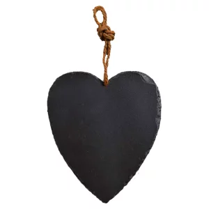 Schieferherz personalisiert 23x27 cm 27x23 cm | schwarz