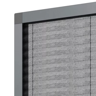 Fliegengitter Plissee für Fenster Anthrazit RAL 7016 | senkrecht