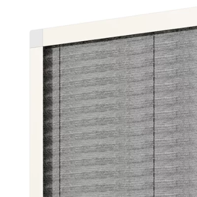 Fliegengitter Plissee für Fenster Reinweiß RAL 9010 | quer