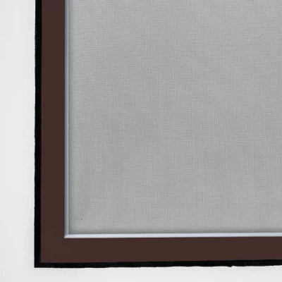 Fliegengitter für Fenster aus Holz - Fix & Fertig Schokobraun RAL 8017 | Fiberglas (Schwarz)