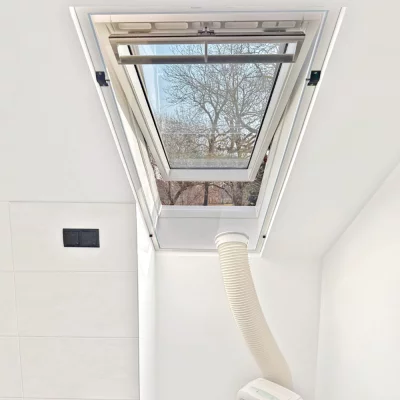 Klimafenster für Dachfenster Weiß RAL 9016 | Links