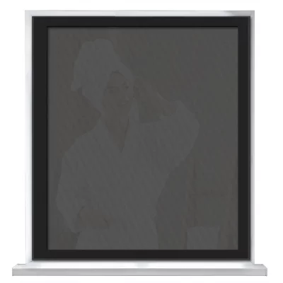 Secret-Fenster Anthrazit RAL 7016 | Stoff, schwarz