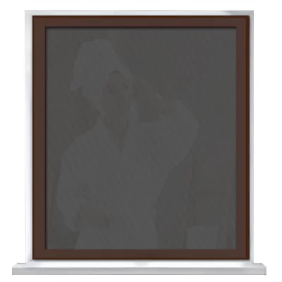 Secret-Fenster Schokobraun RAL 8017 | Stoff, schwarz