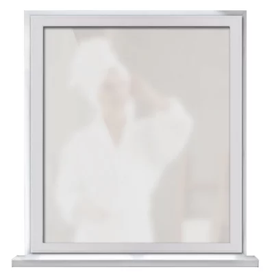 Secret-Fenster Weiß RAL 9016 | Milchglas