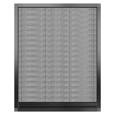 Fliegengitter Plissee für Fenster Tiefschwarz RAL 9005 | quer