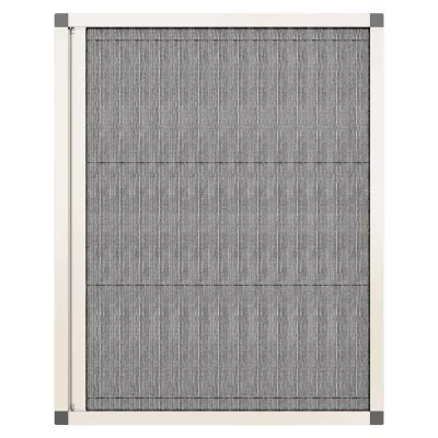 Fliegengitter Plissee für Fenster Cremeweiß RAL 9001 | senkrecht