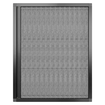 Fliegengitter Plissee für Fenster Tiefschwarz RAL 9005 | senkrecht