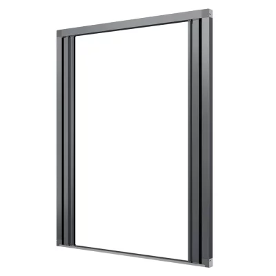 Fliegengitter Plissee für Doppeltüren Anthrazit RAL 7016