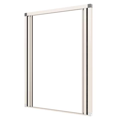 Fliegengitter Plissee für Doppeltüren Cremeweiß RAL 9001