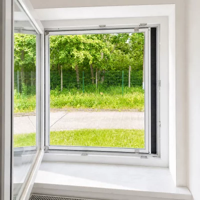 Klimafenster für mobile Split-Klimaanlagen - Holzfenster Anthrazitgrau RAL 7016 | Acrylglas