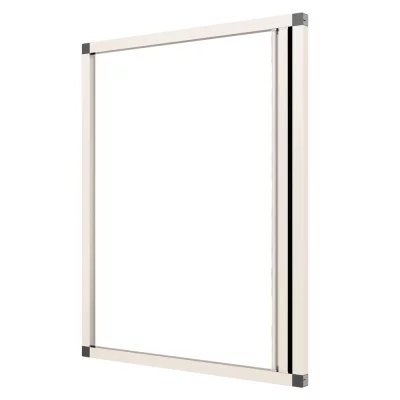 Fliegengitter Plissee für Fenster Cremeweiß RAL 9001 | senkrecht