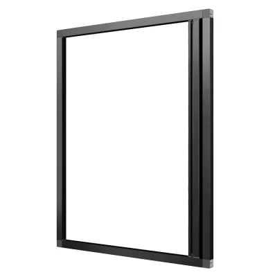 Fliegengitter Plissee für Fenster Tiefschwarz RAL 9005 | senkrecht