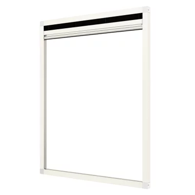 Fliegengitter Plissee für Fenster Reinweiß RAL 9010 | senkrecht