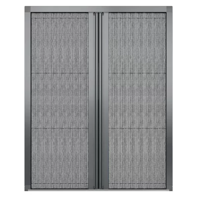 Fliegengitter Plissee für Doppeltüren Anthrazit RAL 7016