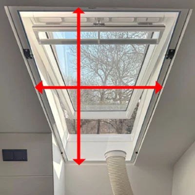 Fliegengitter für Dachfenster - Fix & Fertig Weiß RAL 9016 | Fiberglas (Schwarz)
