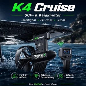 Supfix SpinX Elektro-Außenborder / E-Motor für Angel-SUP und Kajak 18 Ah