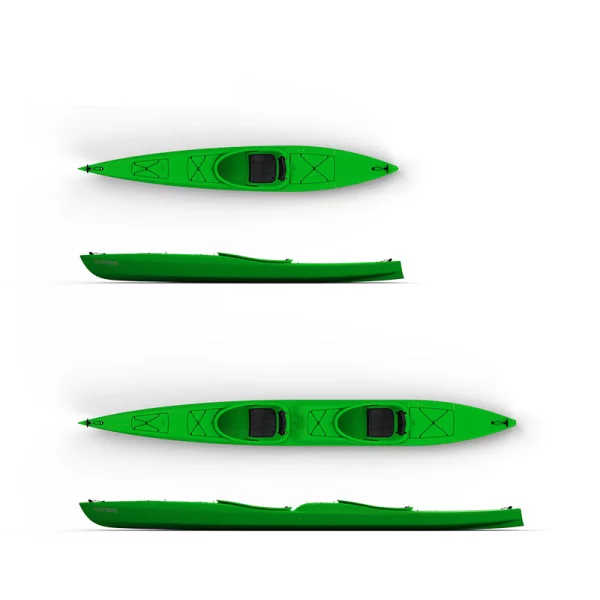 Modular kayak - Tandem Grün