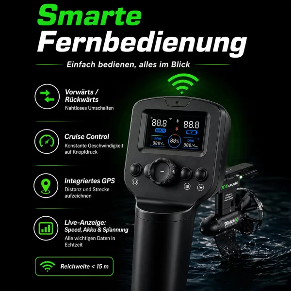 Supfix SpinX Elektro-Außenborder / E-Motor für Angel-SUP und Kajak 