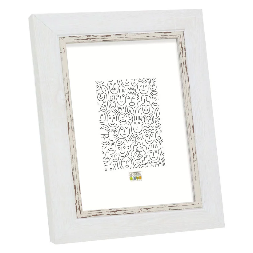 Deknudt Kunststoff Bilderrahmen Leo 40x50 cm Weiß-Beige Vintage