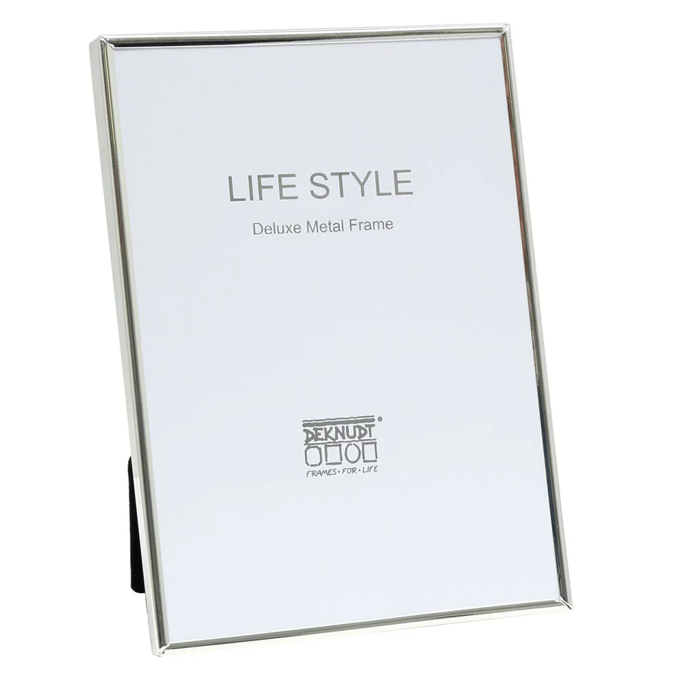Close Up Cornice Portaposter 60x80 Cm In PVC Argento - Effetto Legno, Sicura E Infrangibile