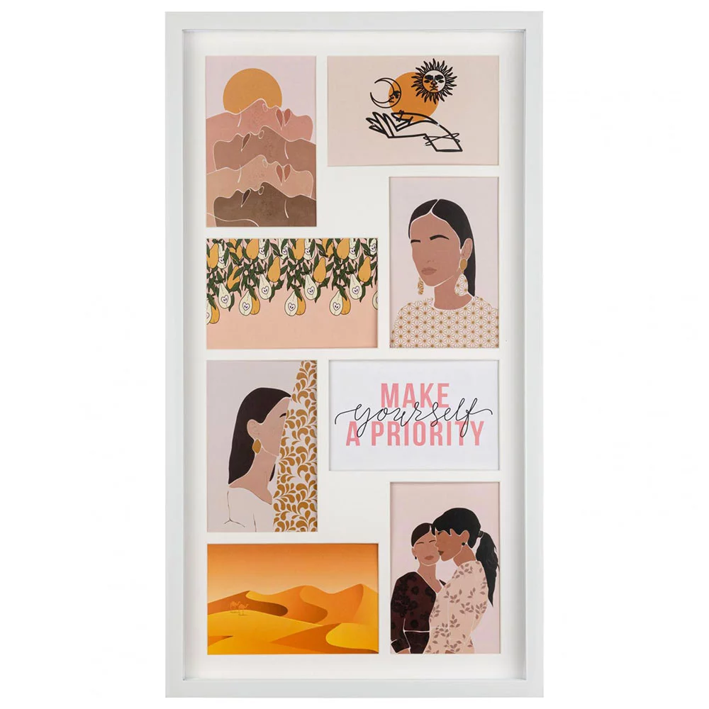 Henzo Galerierahmen Piano (MDF) für 8 Bilder 10x15 cm Weiß