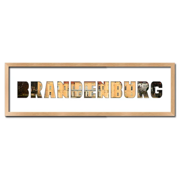 McCut Regiorahmen "Brandenburg" mit Passepartout 25x80 cm Natur
