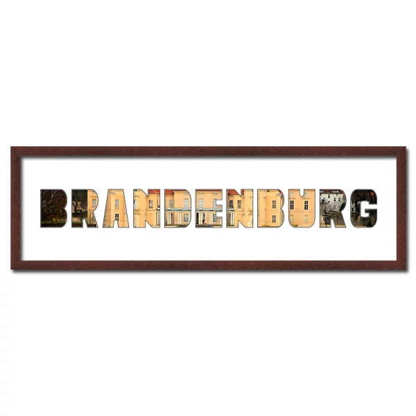 McCut Regiorahmen "Brandenburg" mit Passepartout 25x80 cm Wenge