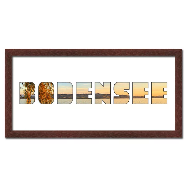 McCut Regiorahmen "Bodensee" mit Passepartout 25x50 cm Wenge