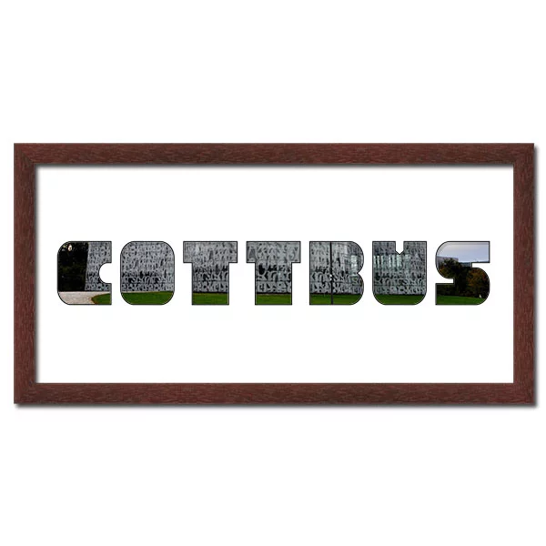 McCut Regiorahmen "Cottbus" mit Passepartout 25x50 cm Wenge
