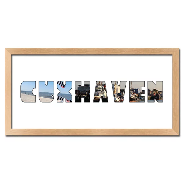 McCut Regiorahmen "Cuxhaven" mit Passepartout 25x50 cm Natur