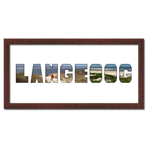 McCut Regiorahmen "Langeoog" mit Passepartout 25x80 cm Wenge