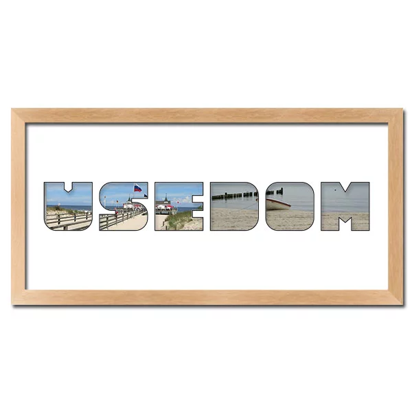 McCut Regiorahmen "Usedom" mit Passepartout 25x50 cm Natur