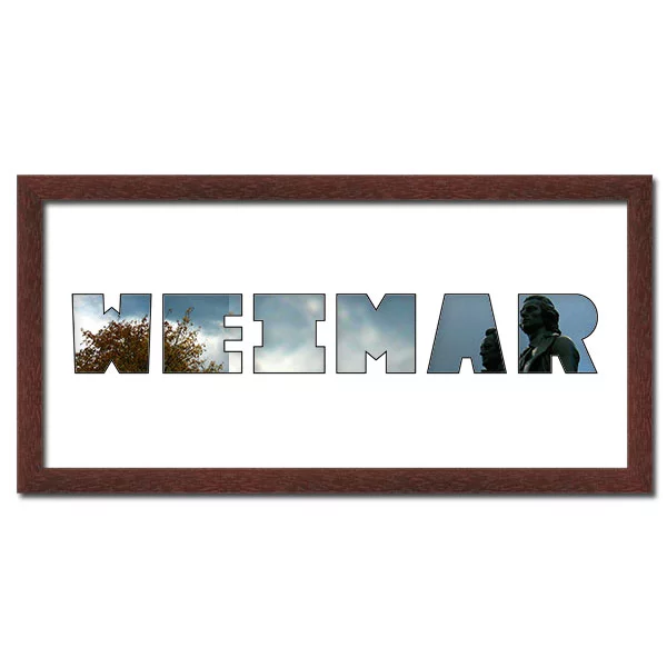 McCut Regiorahmen "Weimar" mit Passepartout 25x50 cm Wenge