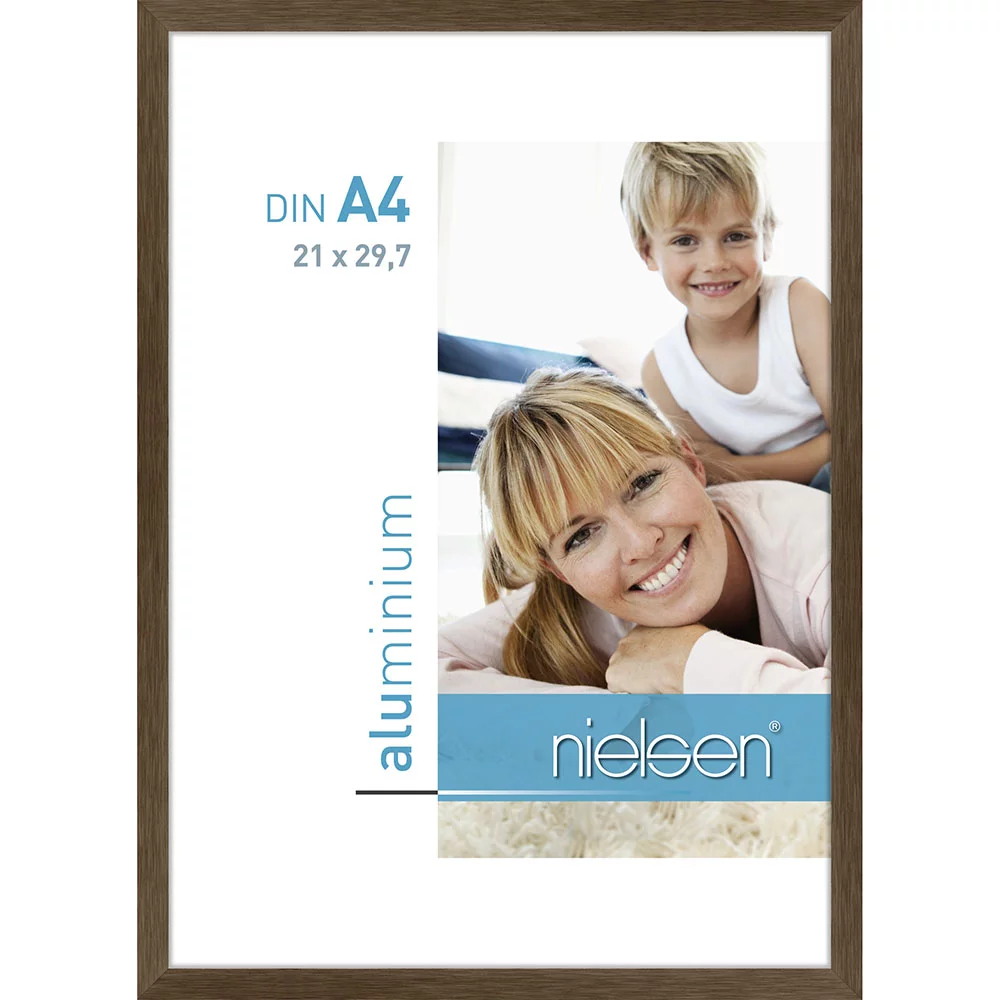 Nielsen Alurahmen C2 21x29,7 cm (A4) Struktur Walnuss matt