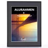 Variante Schwarz-Schwarz von Aluminium-Bilderrahmen Merkur inkl. Passepartout (Schwarz)