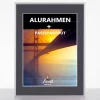 Thumbnail von Aluminium-Bilderrahmen Merkur inkl. Passepartout (Schwarz) Silber-Schwarz