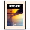 Variante Schwarz-Creme von Aluminium-Bilderrahmen Merkur inkl. Passepartout (Creme)