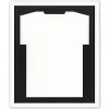 Variante blanc-noir de Cadre pour maillots Comfort White avec passe-partout