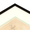 Variante Lindgrün marmoriert (264) von 1,4 mm Doppel-Passepartout - Maßanfertigung