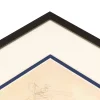 Variante Ozeanblau (223) von 1,4 mm Doppel-Passepartout - Maßanfertigung