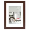 Variante Dunkelbraun von Holz-Bilderrahmen (MDF) Osara mit Passepartout