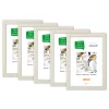 Variante Cremeweiß von Holz-Bilderrahmen Arox - 5er Set