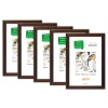 Variante Dunkelbraun von Holz-Bilderrahmen Arox - 5er Set
