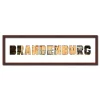 Variante Wenge von Regiorahmen &quot;Brandenburg&quot; mit Passepartout