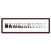 Variante Wenge von Regiorahmen &quot;Bremerhaven&quot; mit Passepartout