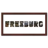 Variante Wenge von Regiorahmen &quot;Freiburg&quot; mit Passepartout