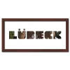 Variante Wenge von Regiorahmen &quot;Lübeck&quot; mit Passepartout