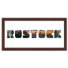 Variante Wenge von Regiorahmen &quot;Rostock&quot; mit Passepartout
