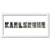 Variante Weiss von Regiorahmen &quot;Karlsruhe&quot; mit Passepartout
