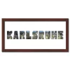 Variante Wenge von Regiorahmen &quot;Karlsruhe&quot; mit Passepartout